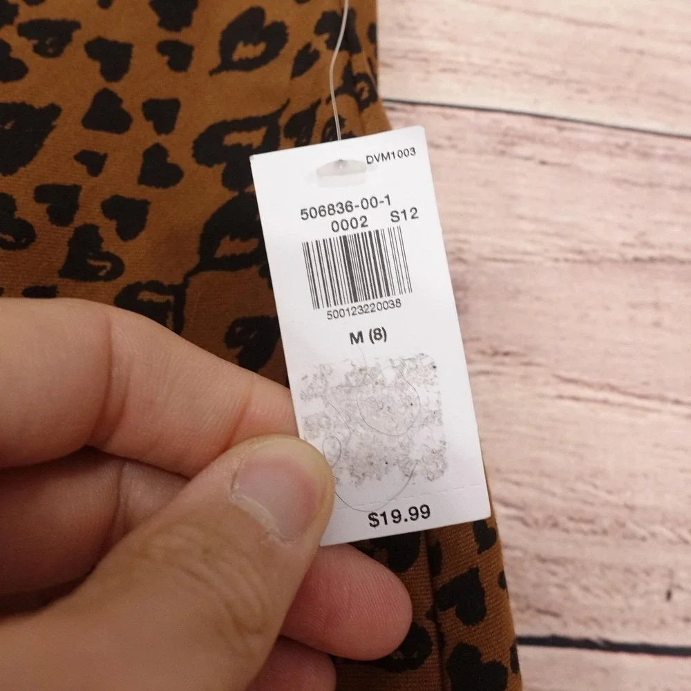 New! Old Navy Skirt Girls‎ 8 Brown Animal Print Knit Mini Elastic Waist